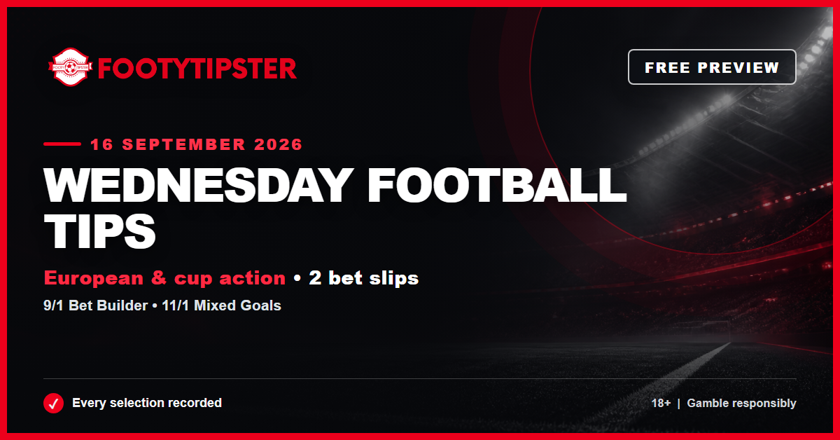 Wednesday Football Tips – 16 September 2026 free preview card